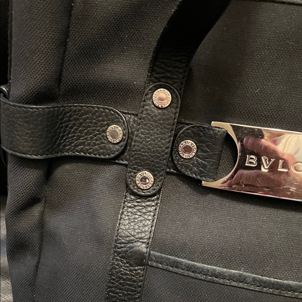 Bvlgari Black Tote with Silver Accents - Picture 3 of 10